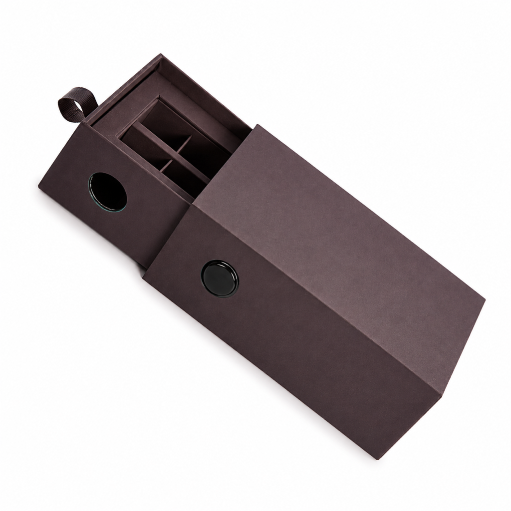 Child-resistant locking mechanism on custom rigid drawer packaging