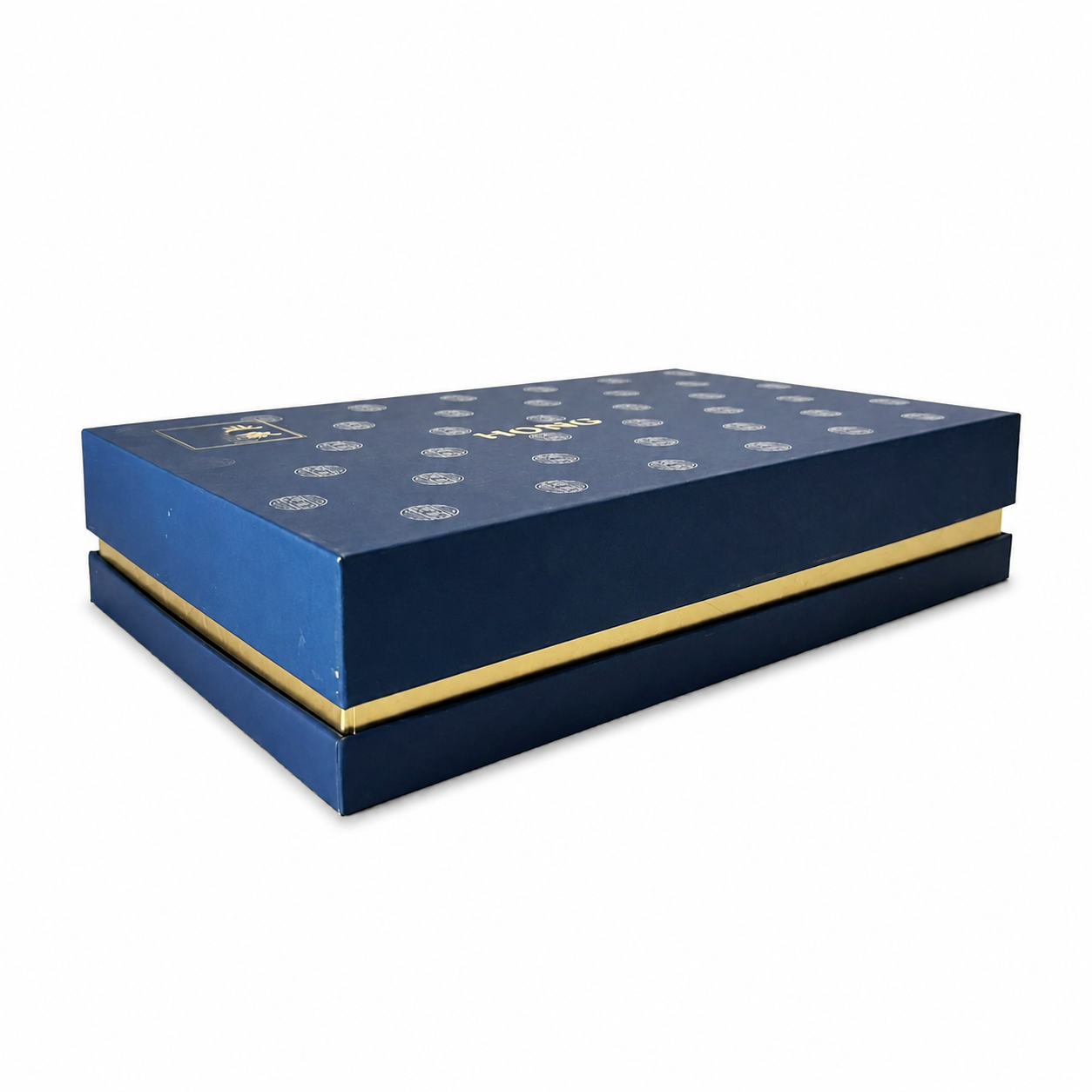 Rigid lid and base box for premium tea gift packaging