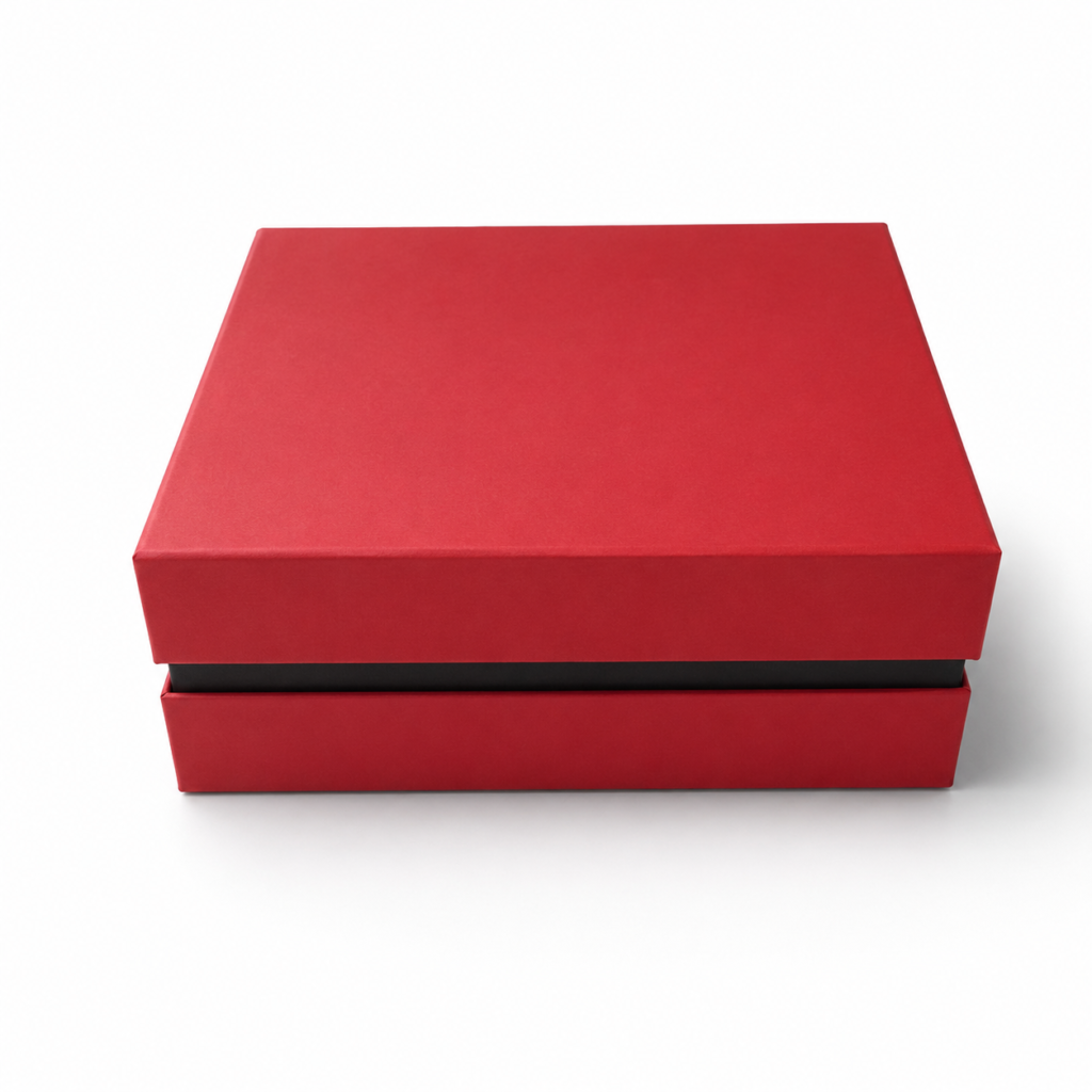 Custom rigid gift box with lid and base structure for retail packaging