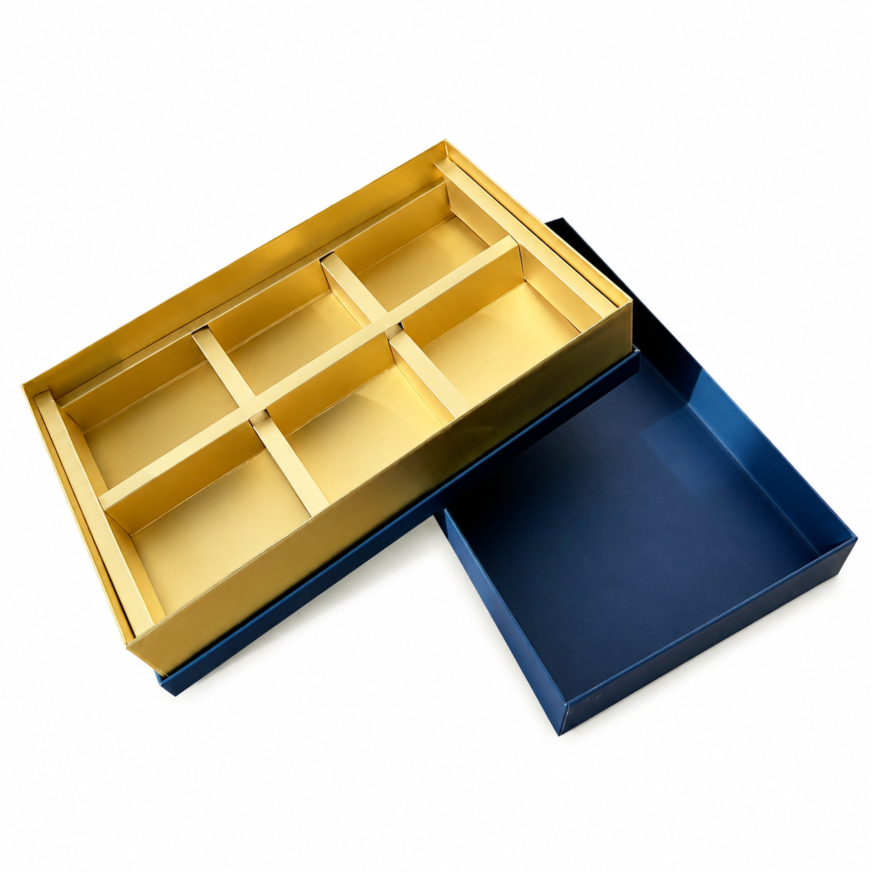 Premium tea packaging box with customized compartments