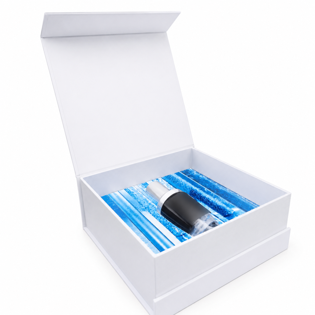 Premium magnetic perfume packaging box with custom EVA insert