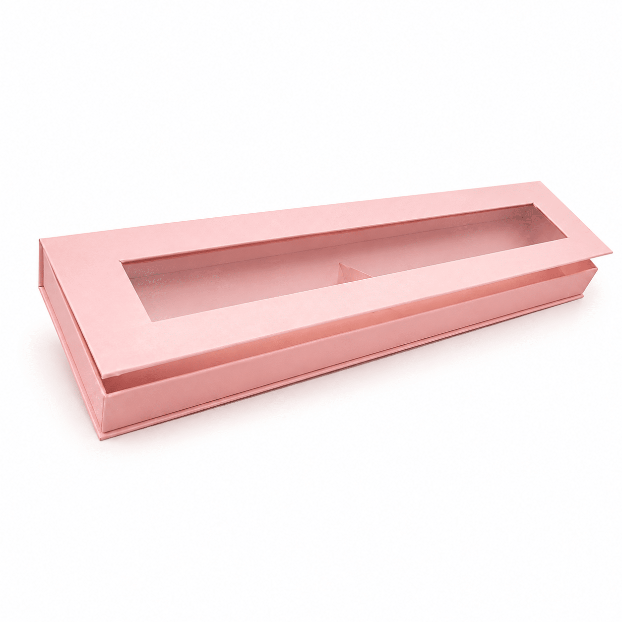 Custom pink wig packaging box with magnetic closure and spacious interior