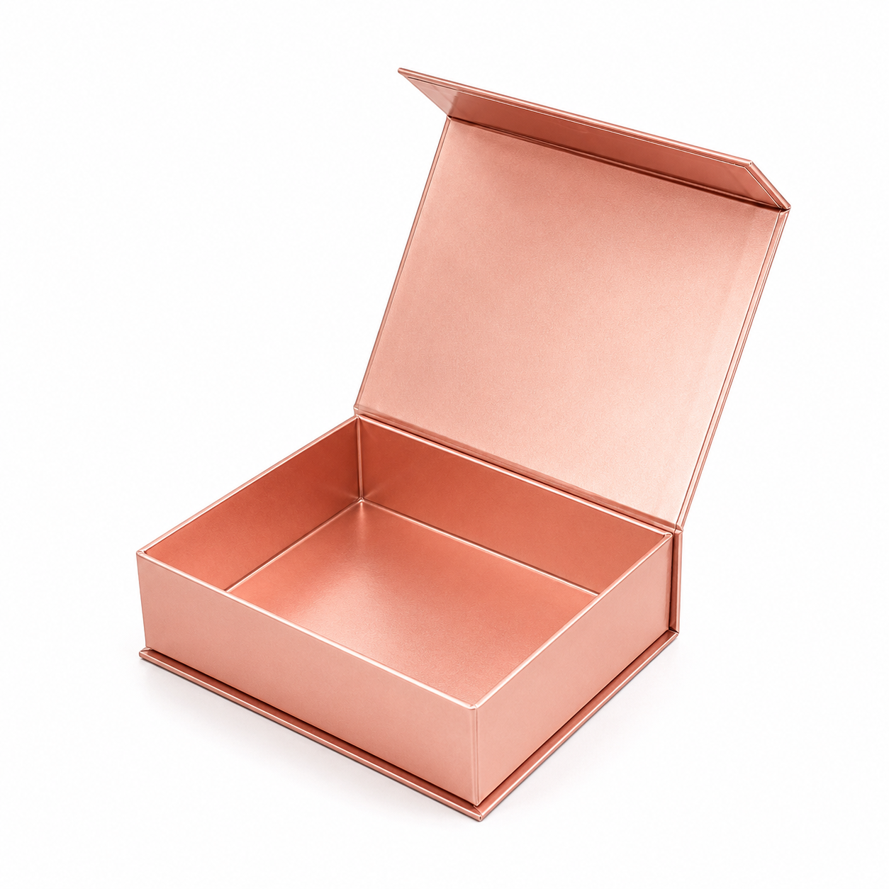 Luxury rose gold book style magnetic gift box