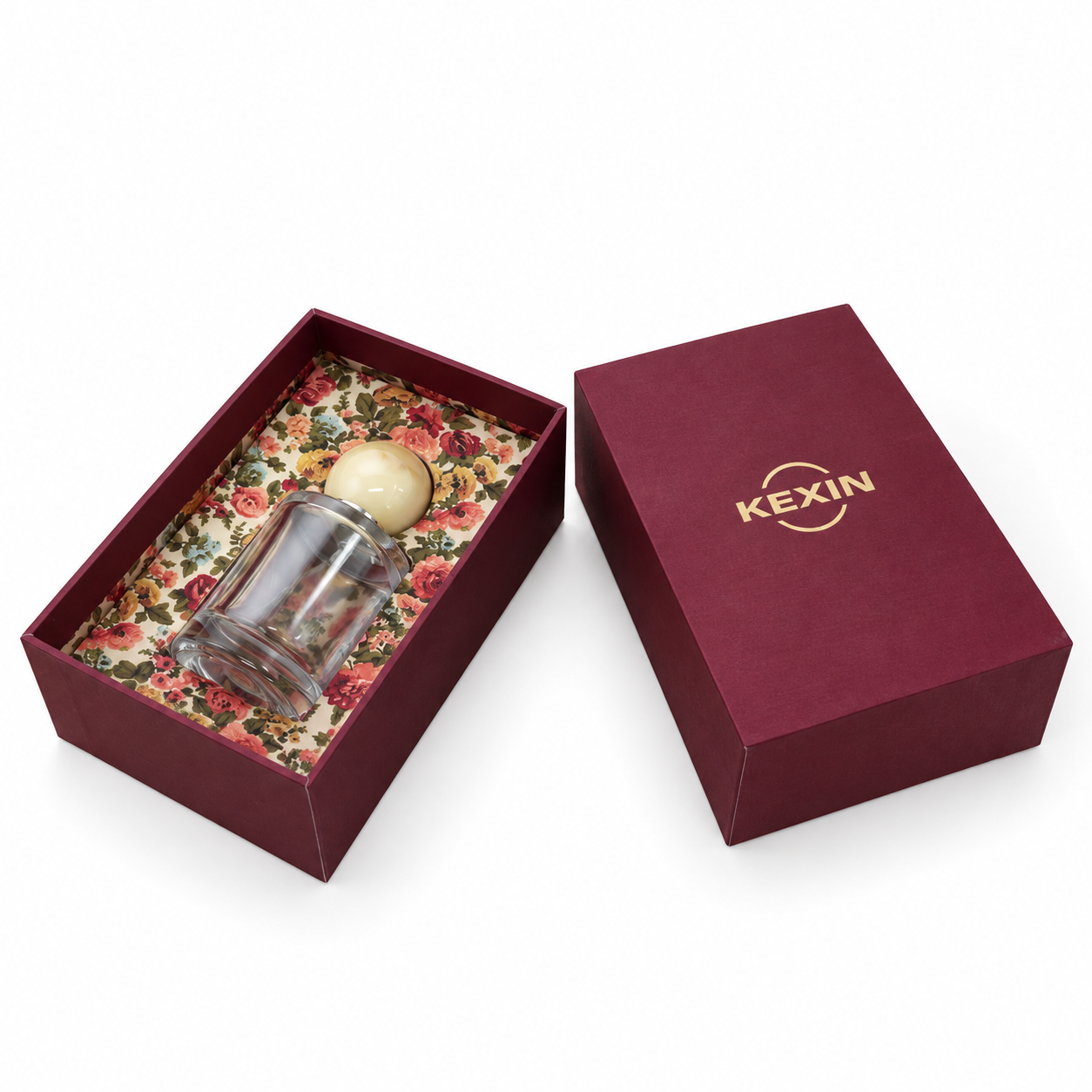 Perfume packaging with foil logo
