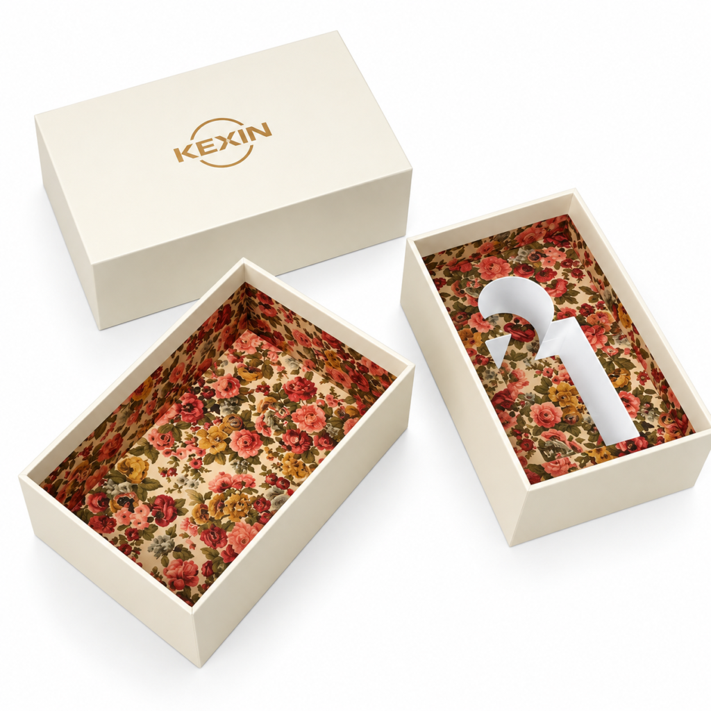 Perfume packaging with printed paper wrapped EVA