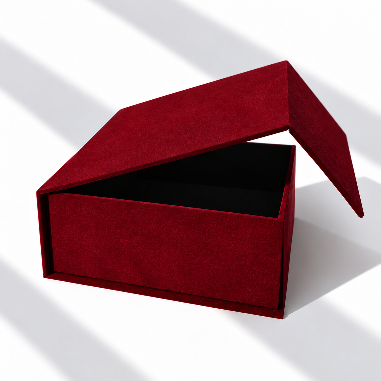 Luxury velvet rigid gift box