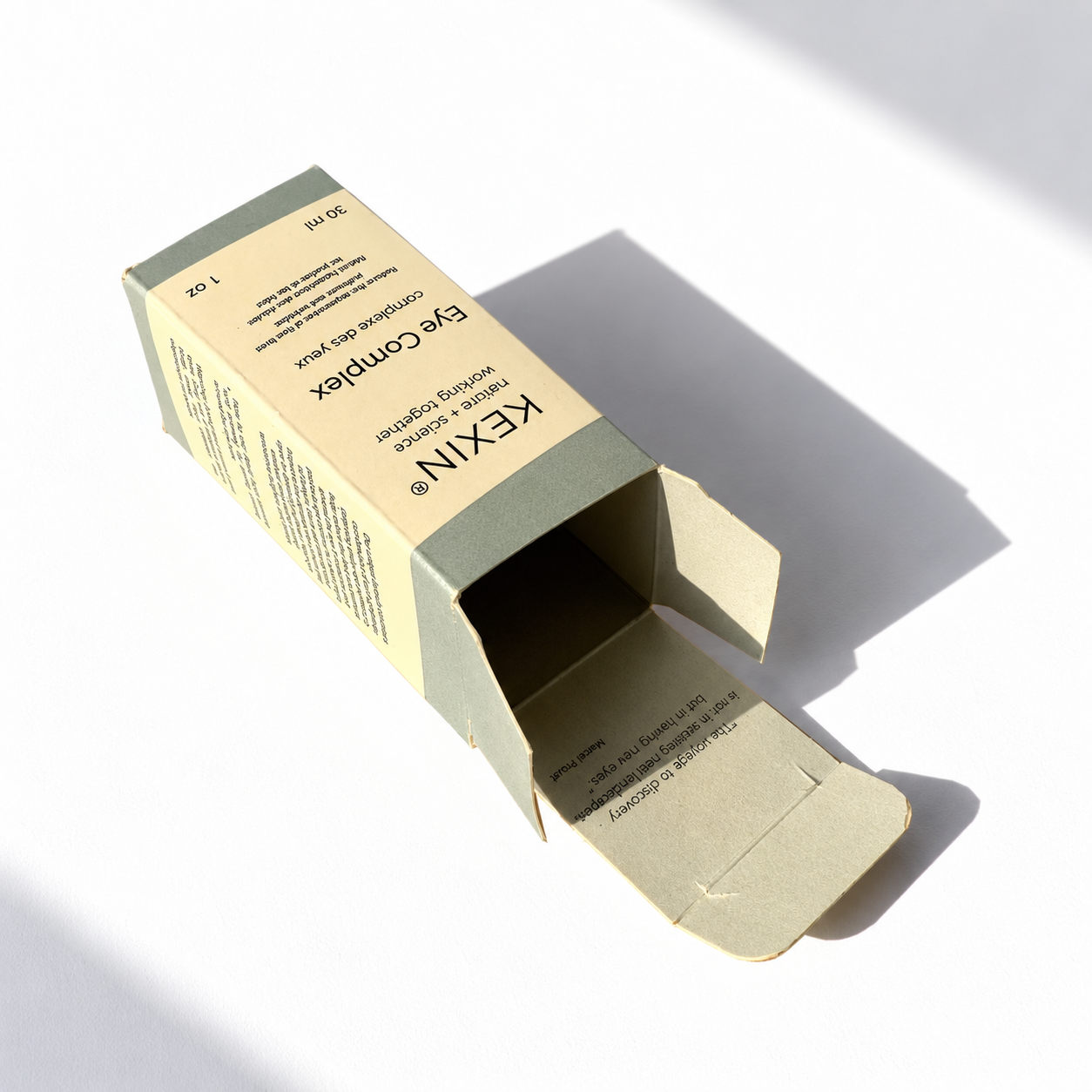 Skincare carton with inside and outside printing