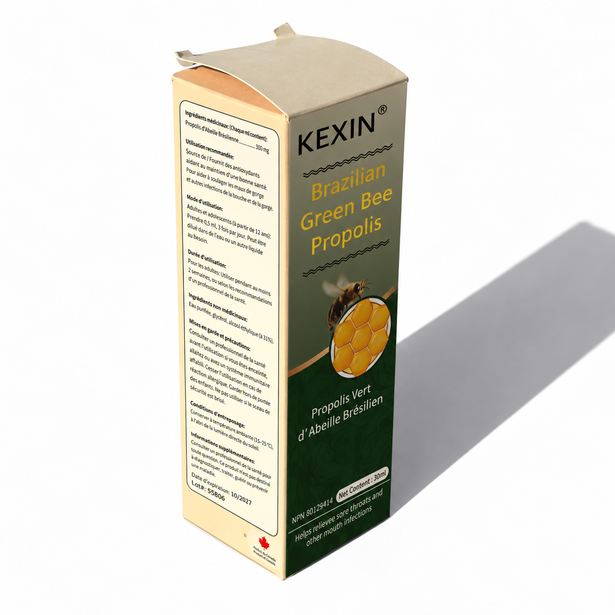 Tuck end supplement packaging box