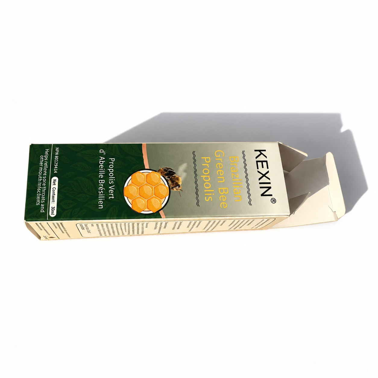 Gold foil herbal supplement packaging box